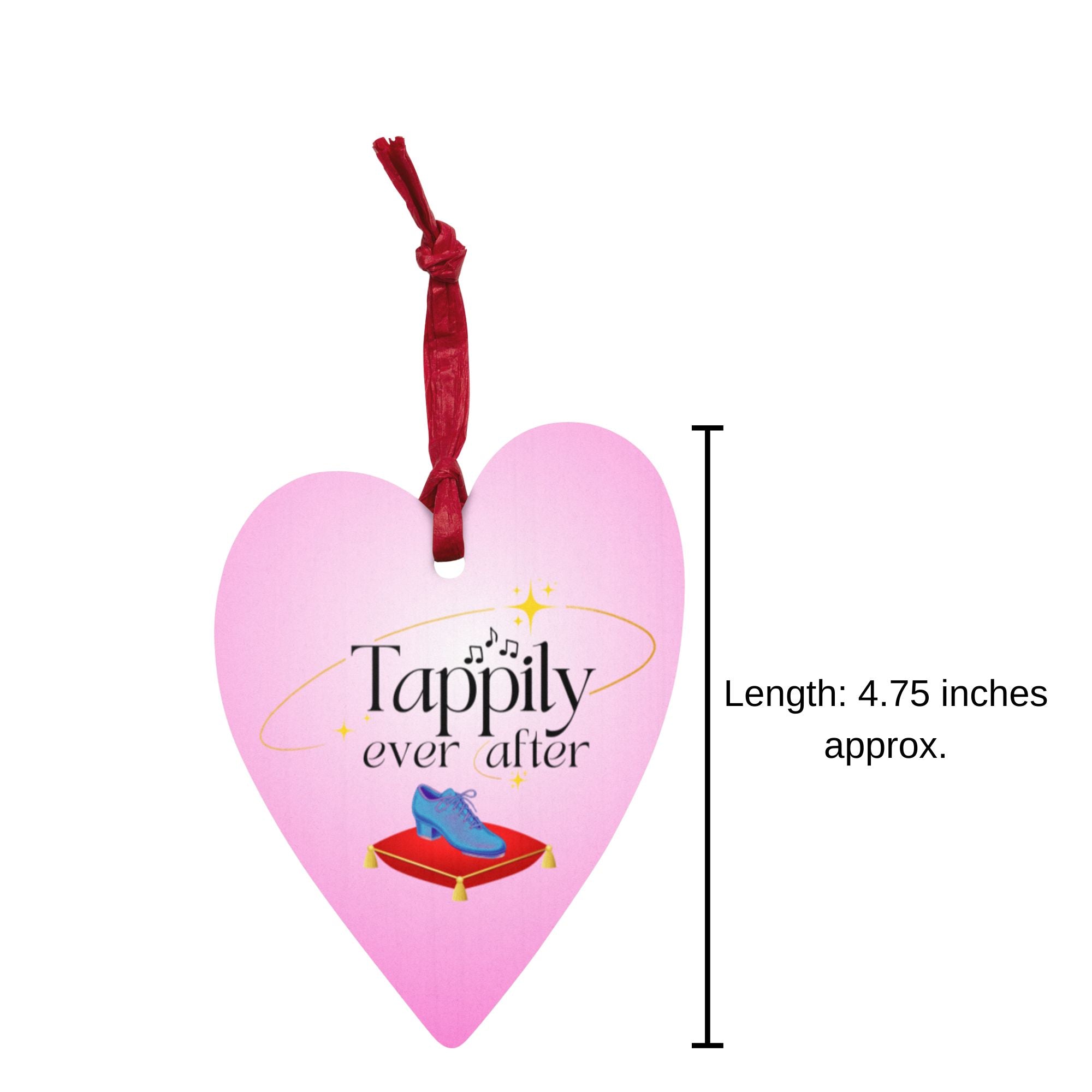 Tappily Ever After | Wooden Heart Ornament - The Portable Tap Floor™ Store