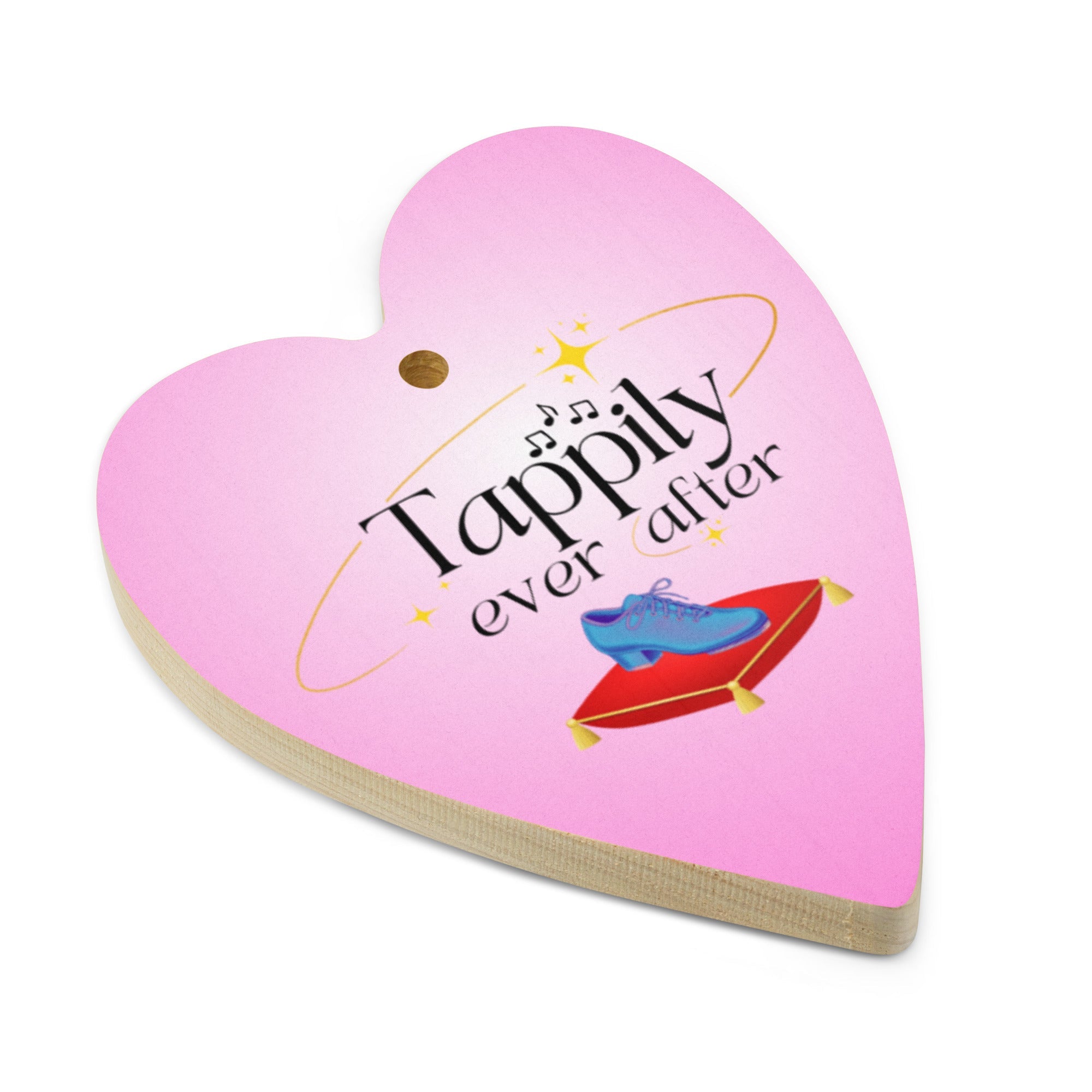 Tappily Ever After | Wooden Heart Ornament - The Portable Tap Floor™ Store