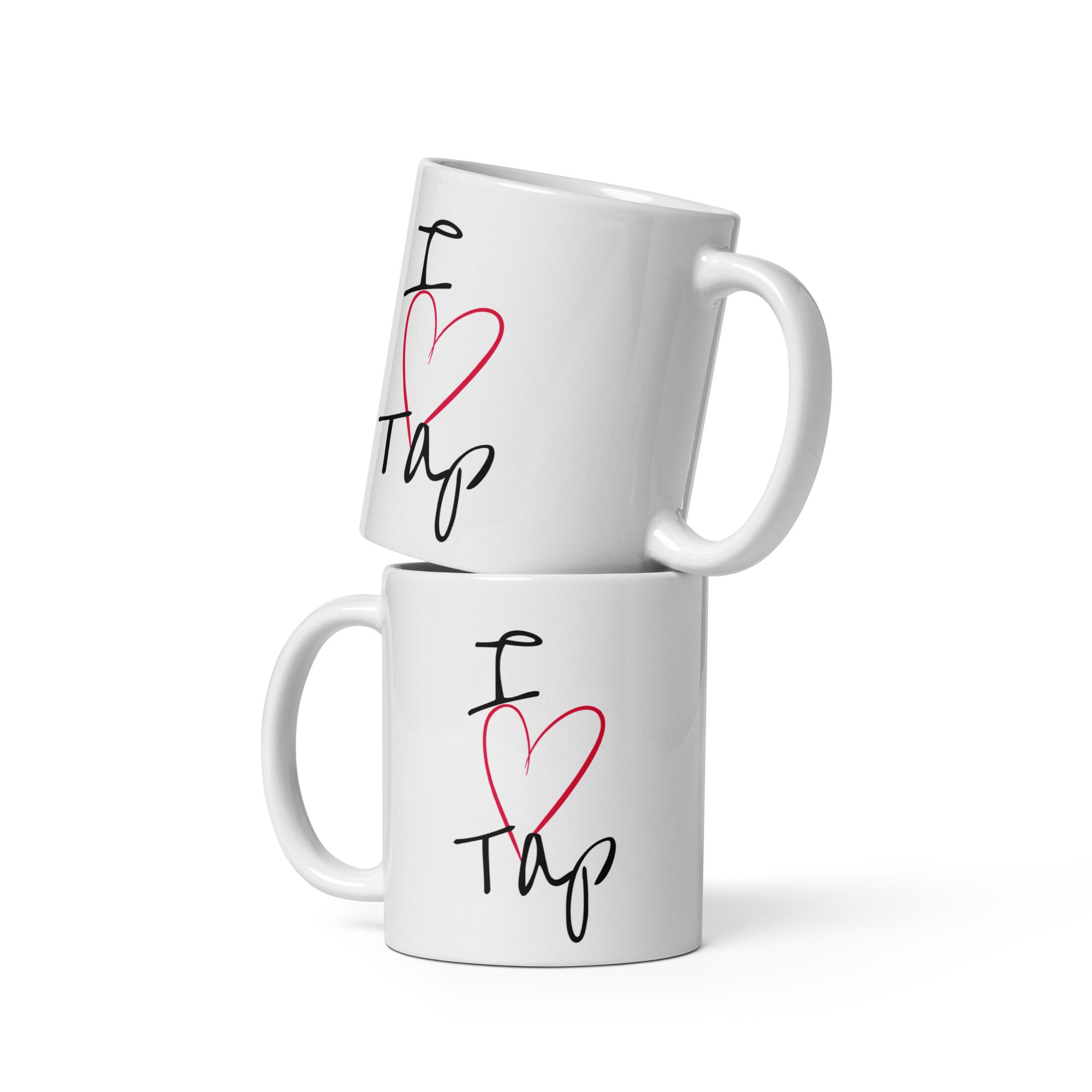 I Love Tap White Glossy Mug - The Portable Tap Floor™ Store