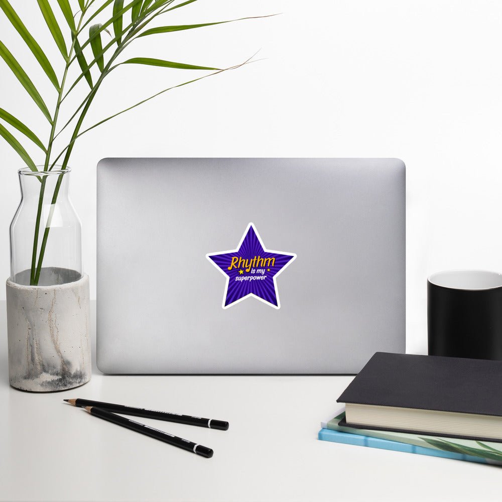 Rhythm Is My Superpower Star Sticker - The Portable Tap Floor™ Store