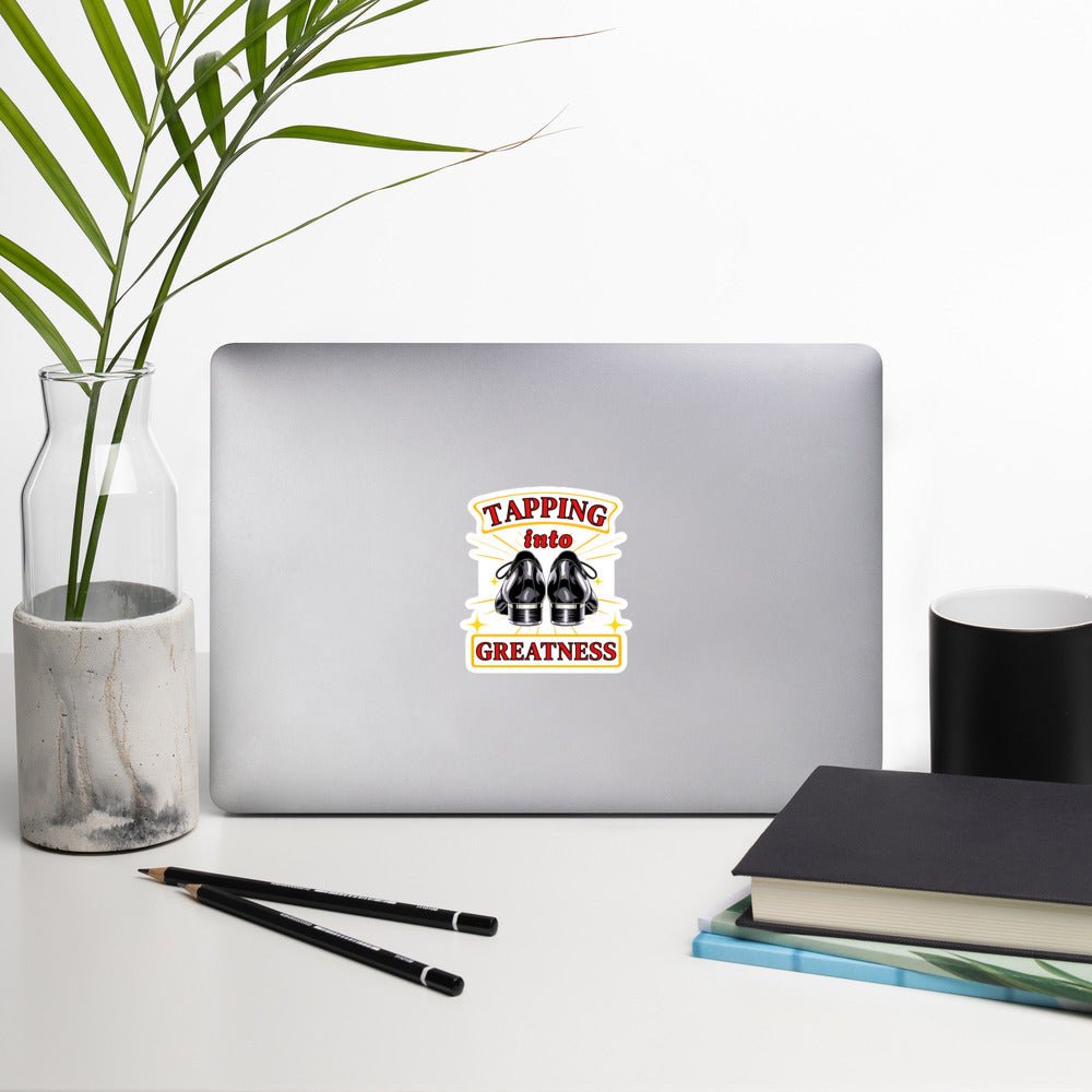 Tapping Into Greatness Sticker (Red) - The Portable Tap Floor™ Store