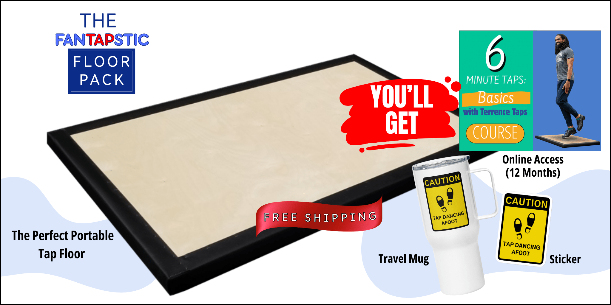 The Perfect Portable Tap Floor™ + The FanTapstic Floor Pack - The Portable Tap Floor™ Store