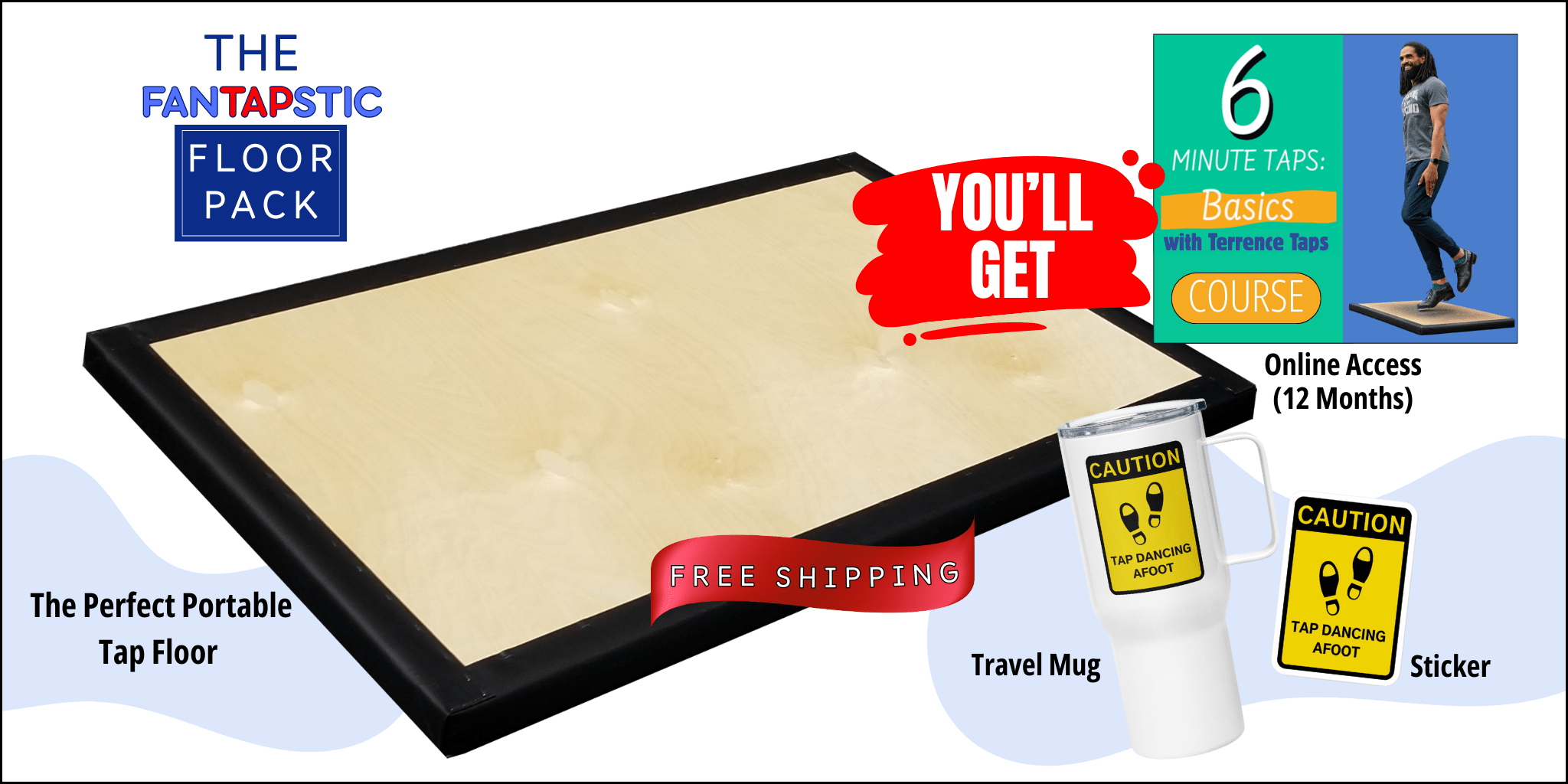 The Perfect Portable Tap Floor™ + The FanTapstic Floor Pack - The Portable Tap Floor™ Store