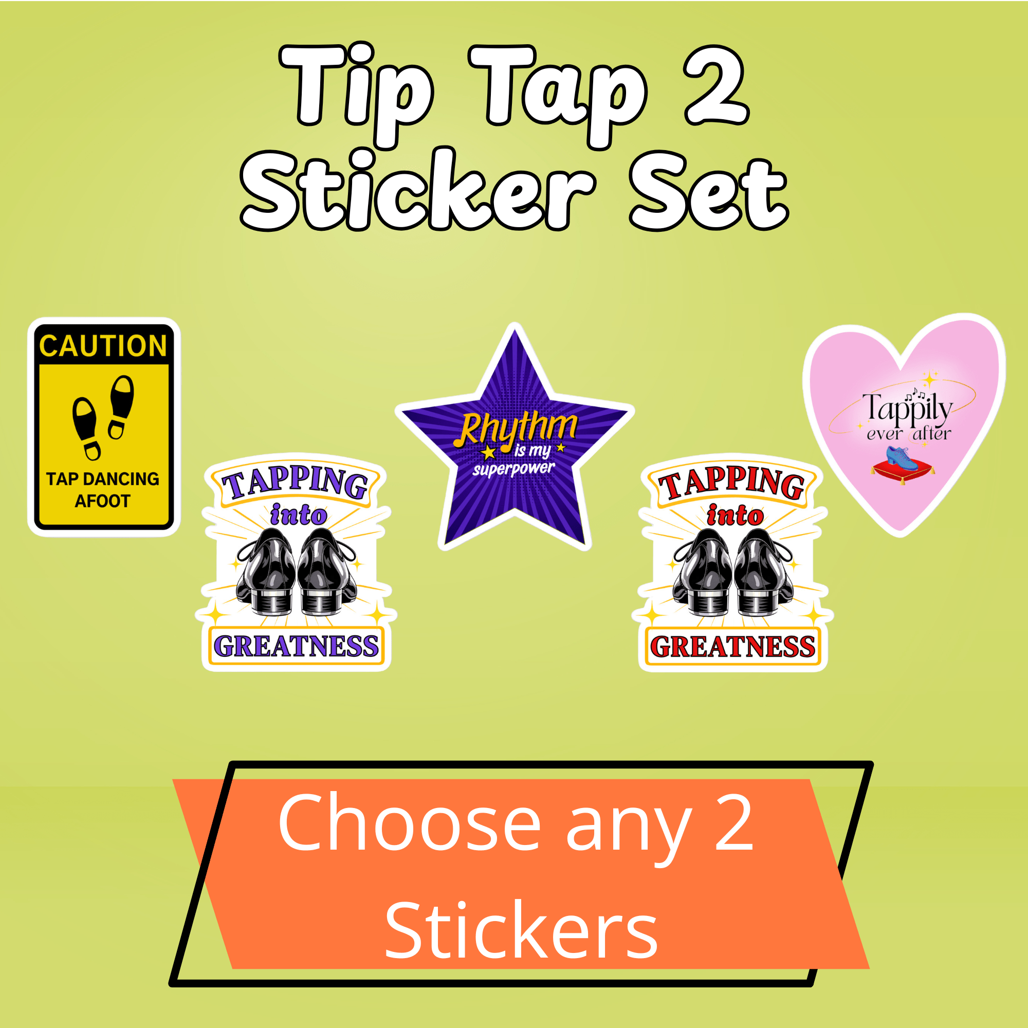 Tip Tap 2 Sticker Set | FREE Shipping – The Portable Tap Floor™ Store